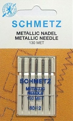 иглы для вышивки металлизированными ниткуми №80 (5 шт.)